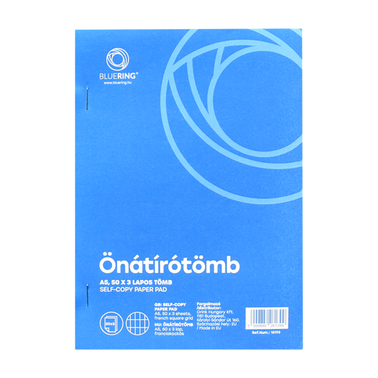 Önátírótömb A5, 50x3lapos franciakockás Bluering® kép