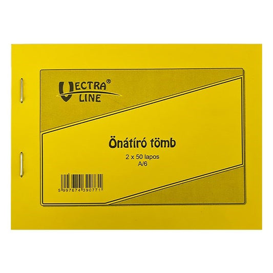 Önátírótömb VECTRALINE A/6 50x2 példány