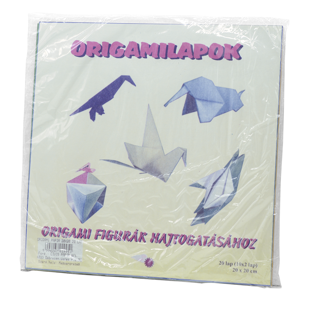 Origami papír 20x20cm, 20 lapos kép