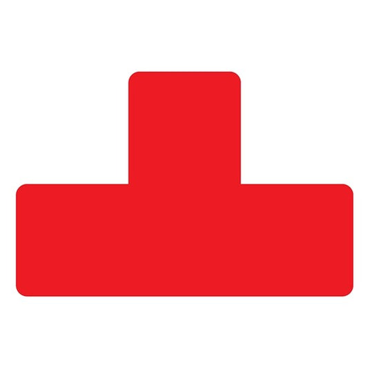 Padlómatrica DJOIS L alakú 150x100 mm 5 cm széles piros 10 darabos