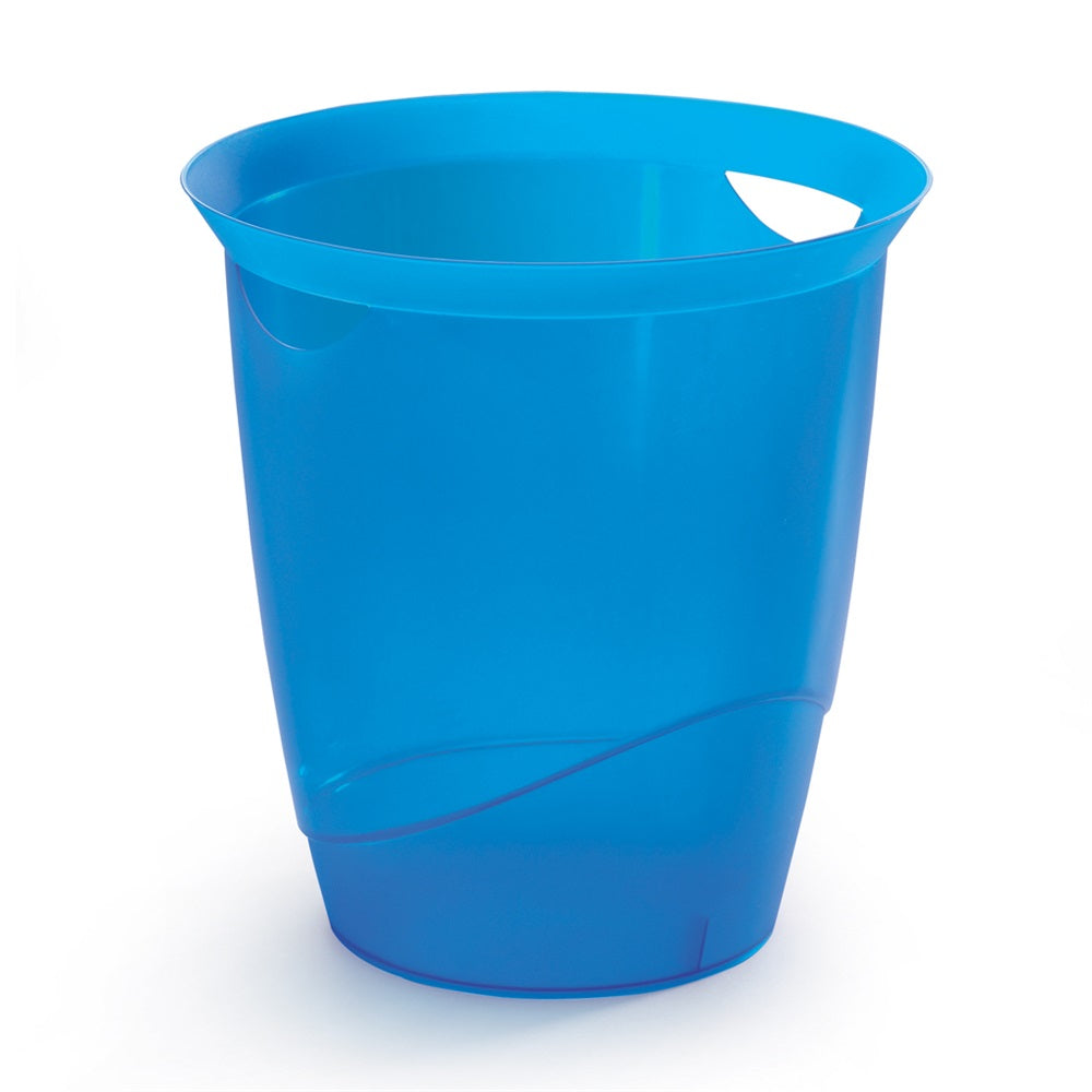 Papírkosár 16l, Durable Trend, áttetsző kék kép