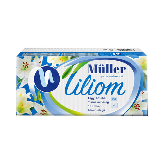 Papírzsebkendő 3 rétegű 100 db/csomag Liliom illatmentes kép