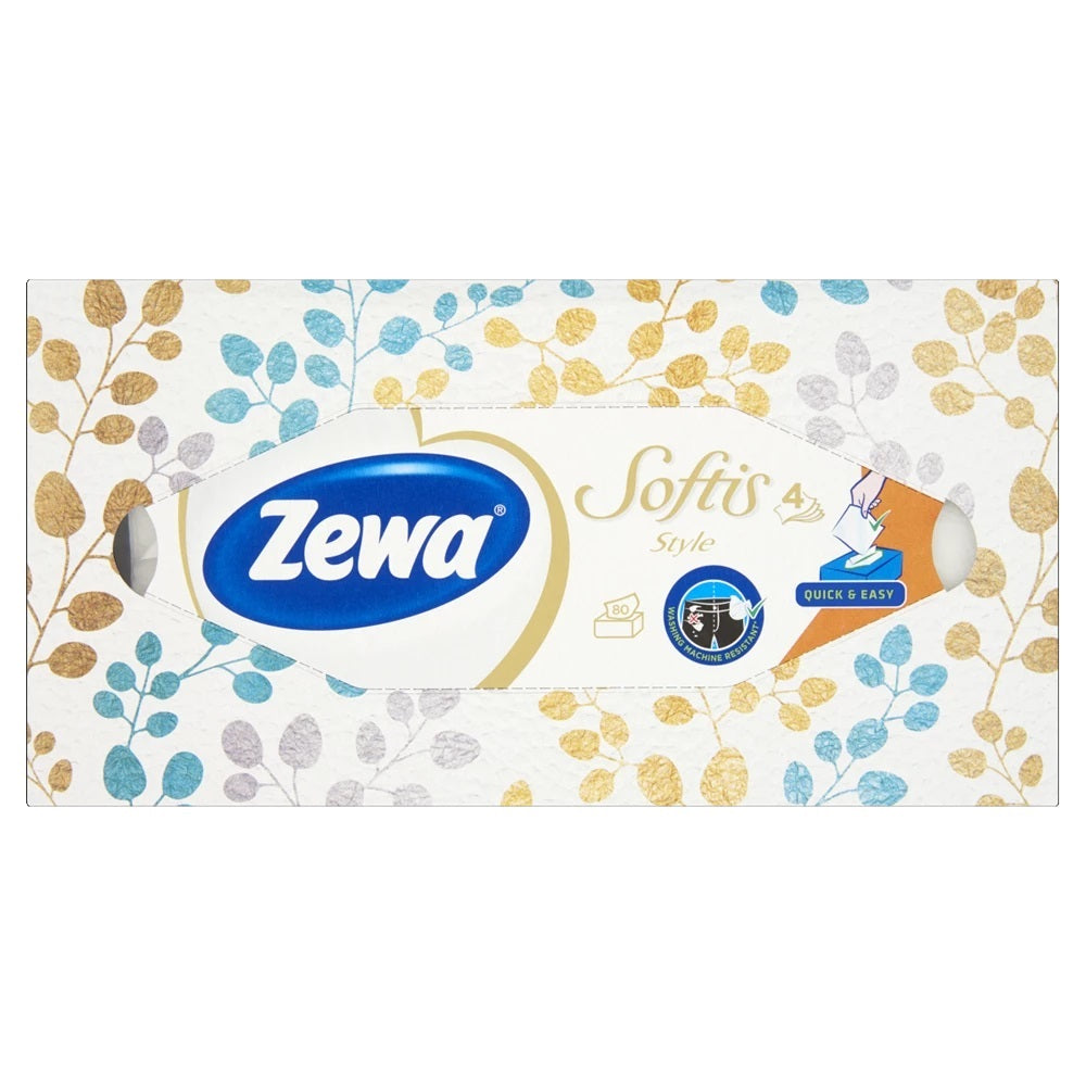 Papírzsebkendő 4 rétegű 80 db/csomag Zewa Softis Style NaturalSoft kép