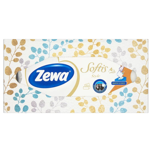 Papírzsebkendő 4 rétegű 80 db/csomag Zewa Softis Style NaturalSoft kép