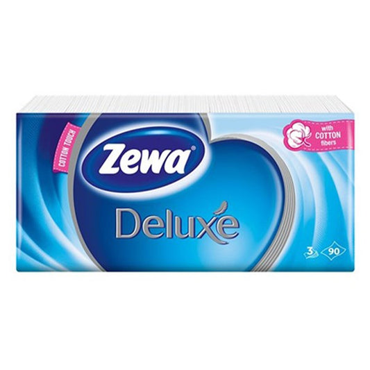 Papírzsebkendő ZEWA Deluxe 3 rétegű 90 darabos Normál