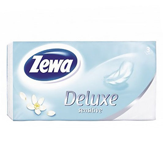 Papírzsebkendő ZEWA Deluxe 3 rétegű 90 darabos Sensitive/Blossom Moments