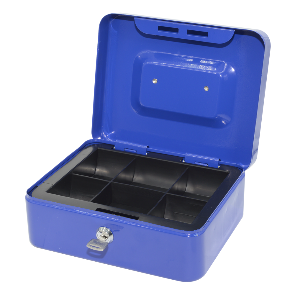 Pénzkazetta fém 20x8,5x16 cm közepes Bluering® kék kép