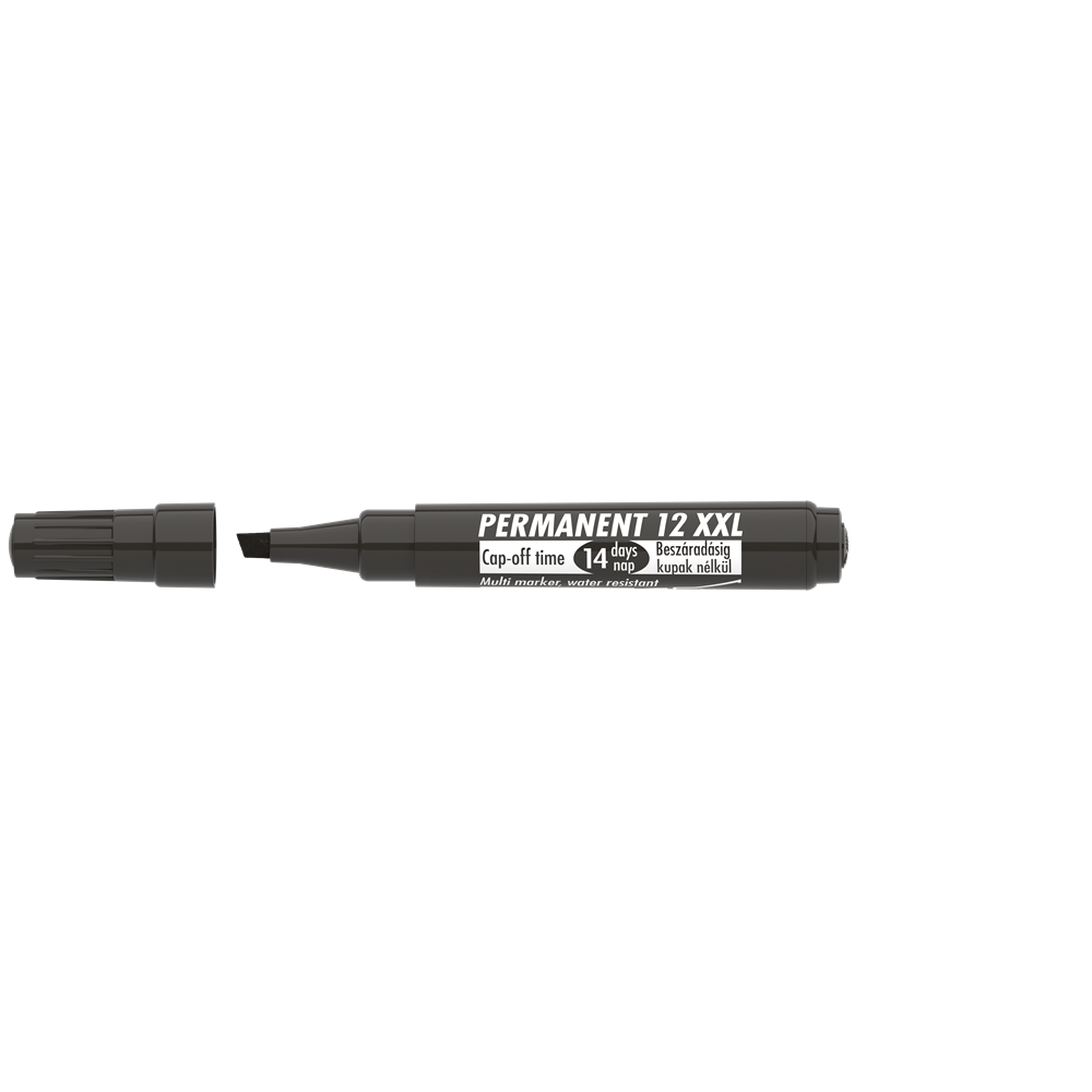 Alkoholos marker 1-4mm, vágott Ico 12XXL fekete kép