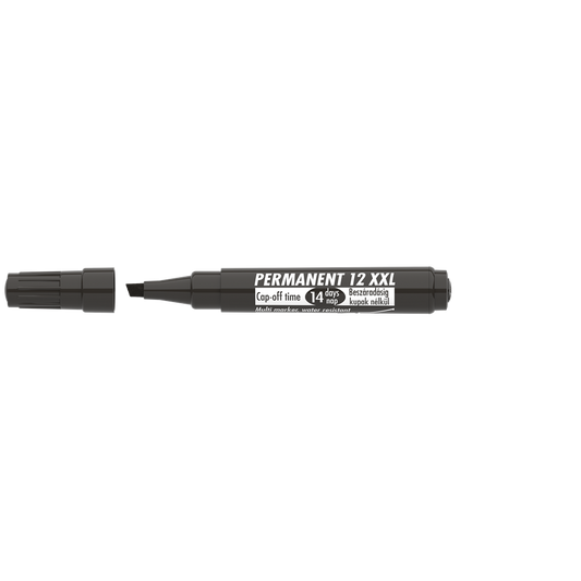 Alkoholos marker 1-4mm, vágott Ico 12XXL fekete kép