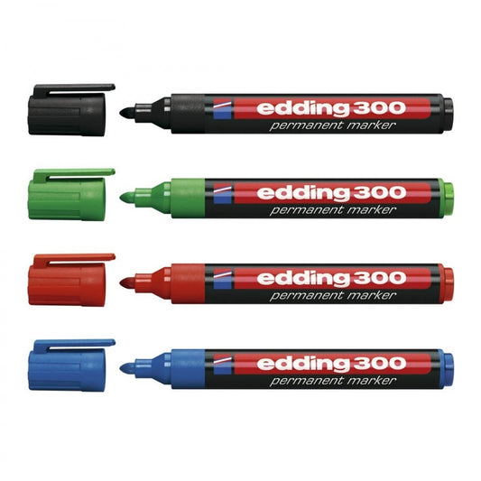 Alkoholos marker 1,5-3mm, kerek Edding 300, 4 klf.szín kép