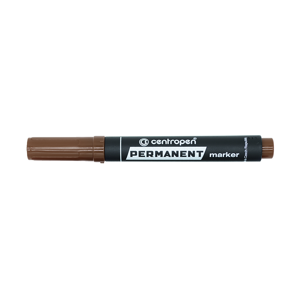 Alkoholos marker 2,5mm, kerek hegyű, Centropen 8566 barna kép