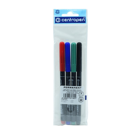 Alkoholos marker készlet, 1mm, kerek hegyű, Centropen 2536, 4 klf. szín kép