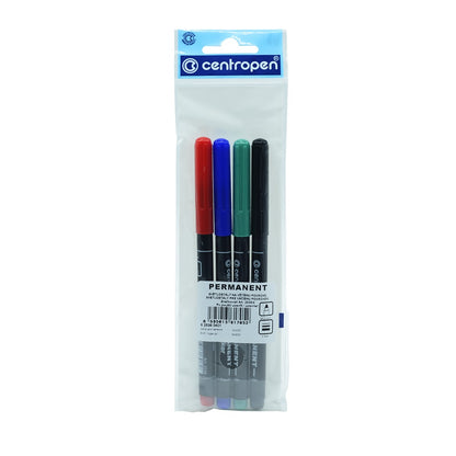 Alkoholos marker készlet, 1mm, kerek hegyű, Centropen 2536, 4 klf. szín kép
