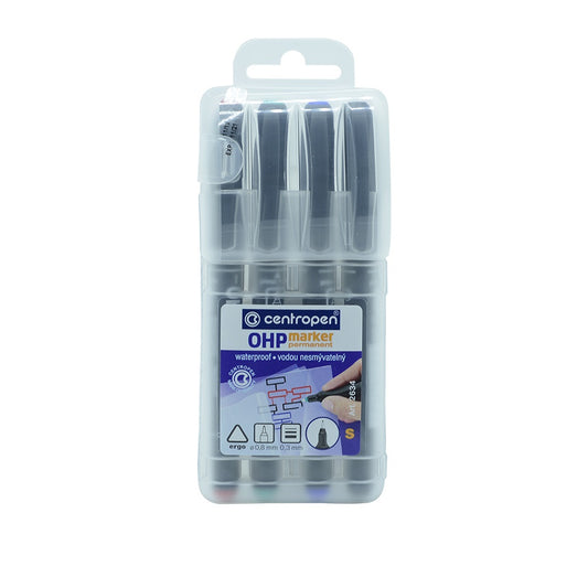 Alkoholos marker készlet, 0,3mm, S OHP Centropen 2634, 4 klf. szín kép