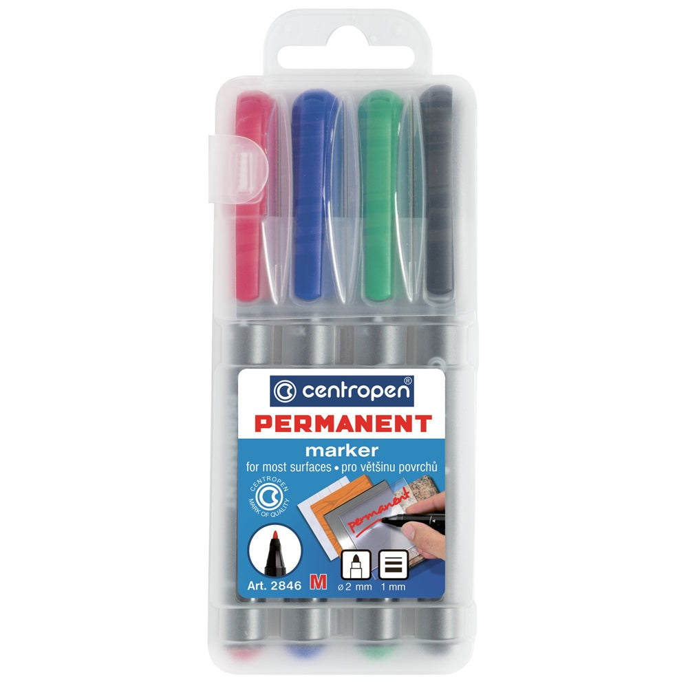 Alkoholos marker 1mm, M, Centropen 2846, 4 klf. szín kép
