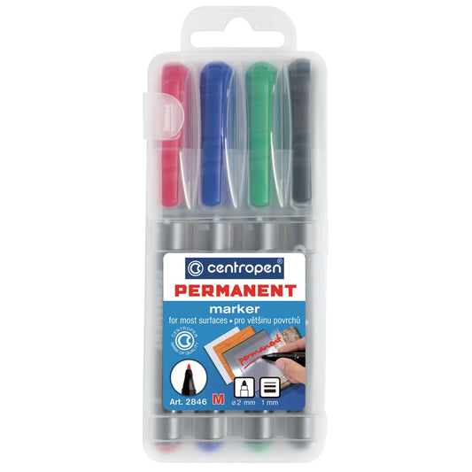 Alkoholos marker 1mm, M, Centropen 2846, 4 klf. szín kép
