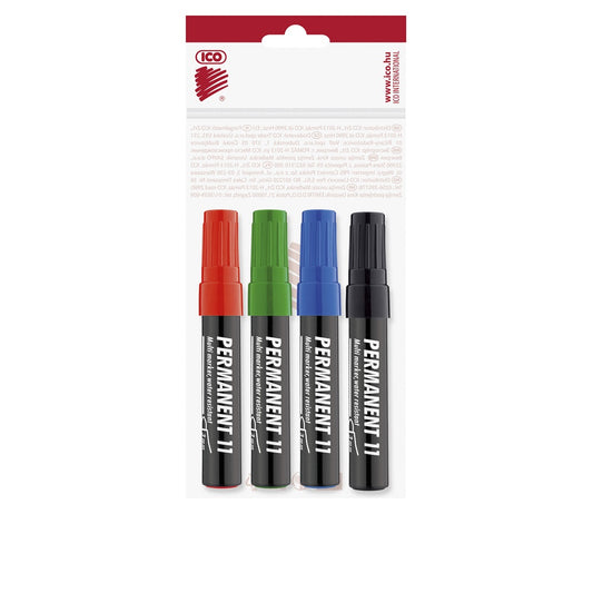 Alkoholos marker készlet, 3mm, kerek hegyű Ico 11, 4 klf.szín kép