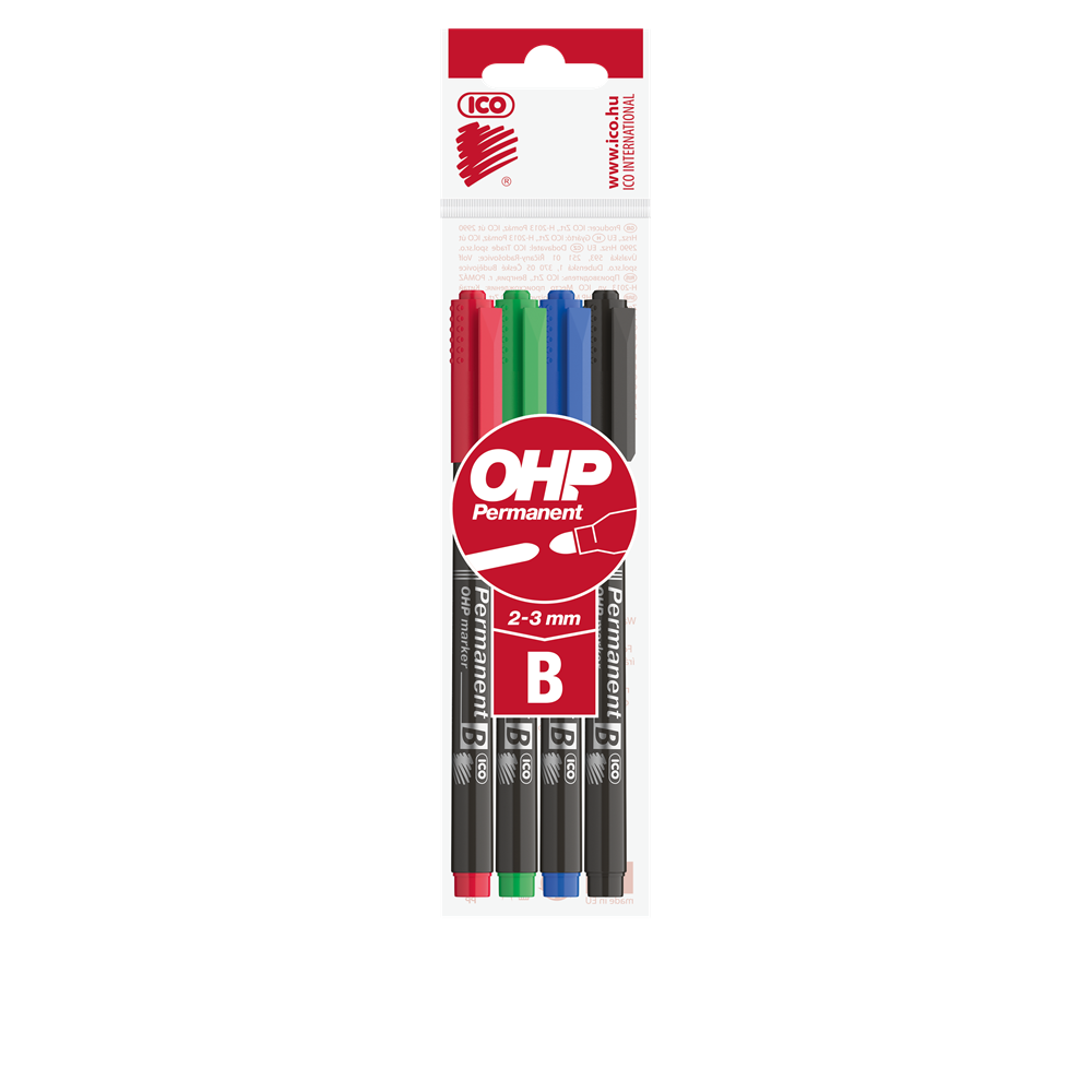 Alkoholos marker készlet, B OHP Ico 10 db/doboz, 4 klf.szín kép