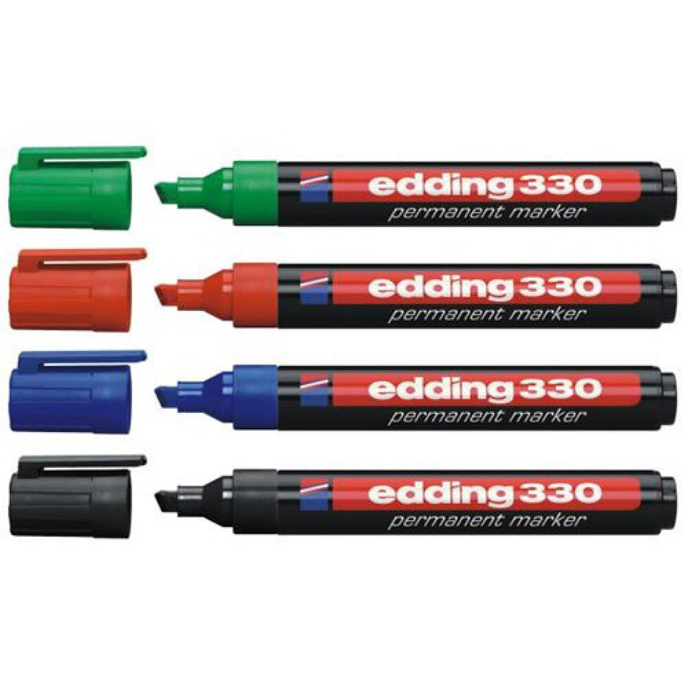 Alkoholos marker 1-5mm, vágott Edding 330 zöld kép