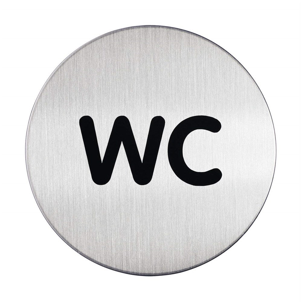 Piktogram DURABLE wc 83 mm ezüst