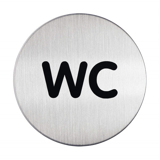 Piktogram DURABLE wc 83 mm ezüst