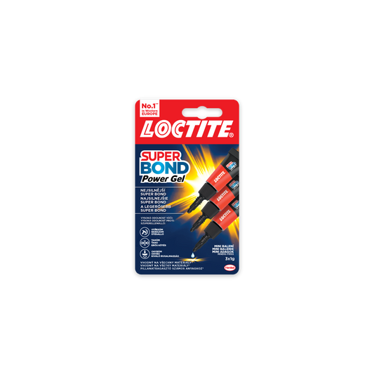 Pillanatragasztó 3x1g Loctite Super Bond Power Gél Mini Trio kép
