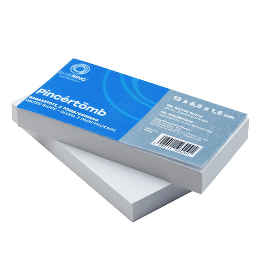 Pincértömb sima 13x6,5x1,5cm, ragasztott 2 tömb/csomag Bluering® kép