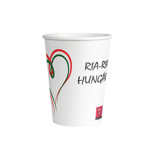 Pohár 320 ml papír 50 db/csomag mintás Ria-ria Hungária design, szurkolói Magyarország kép
