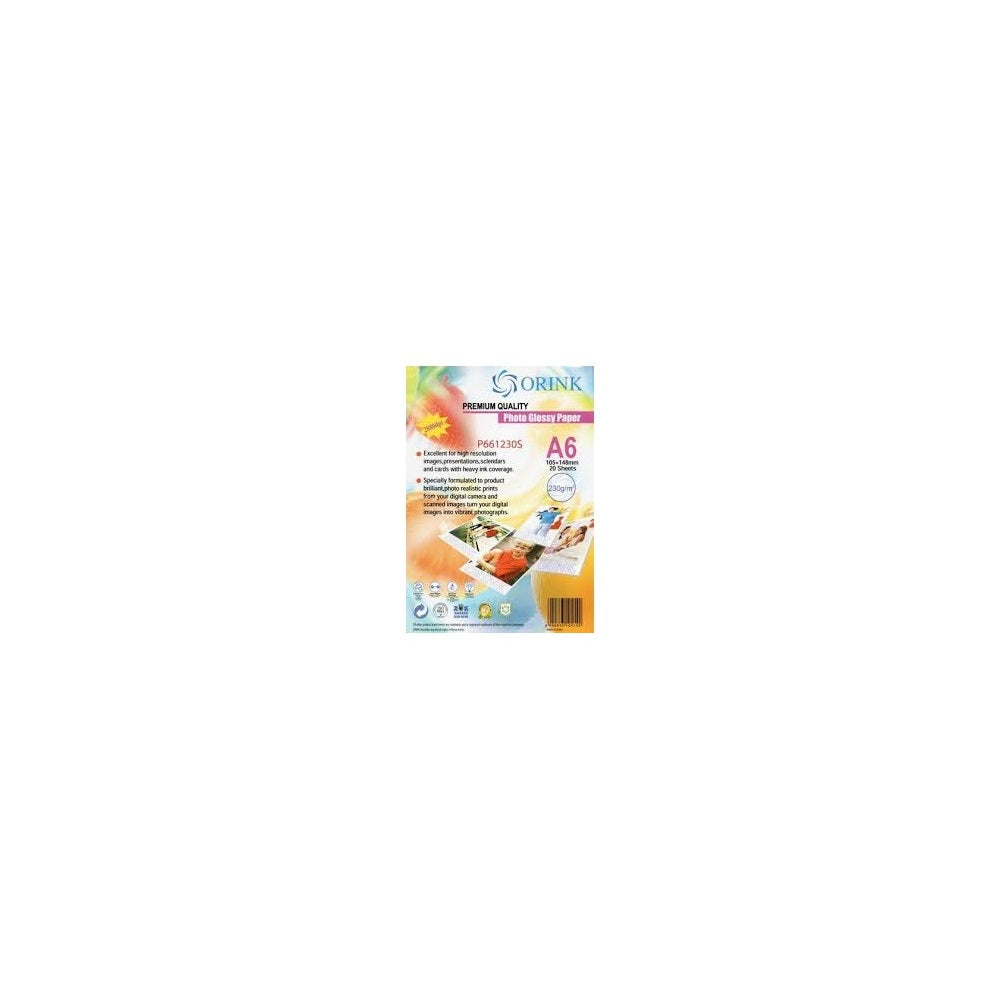 Fotópapír Pp A6, S 260g. 20lap fényes Orink (P691260S20) kép