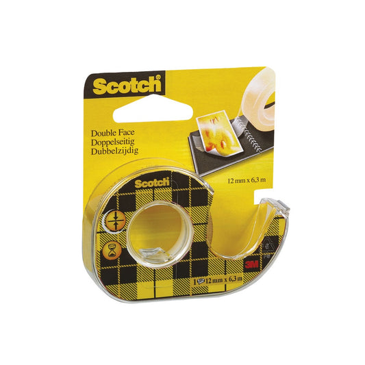Ragasztószalag kétoldalas, 12mmx6,3m 3M Scotch 136D víztiszta kép