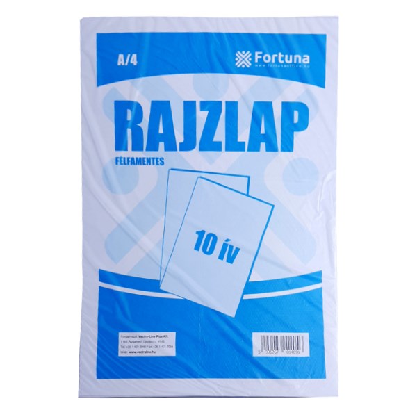 Rajzlap félfamentes FORTUNA A/4 10 lapos