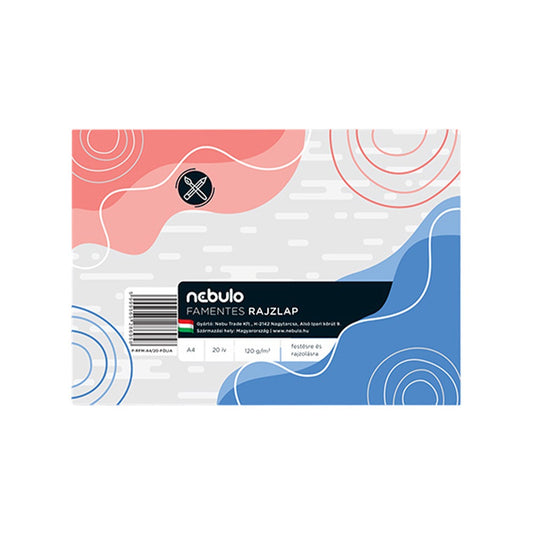 Rajzlap famentes A4, papírszalagos 10 ív/csomag, Nebulo kép