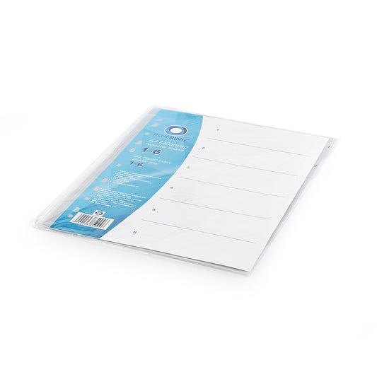 Regiszter műanyag 1-6 Bluering® szürke kép