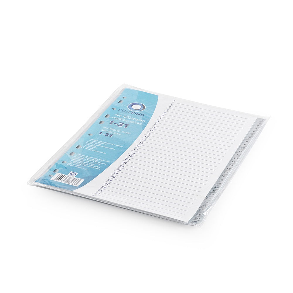 Regiszter műanyag 1-31 Bluering® szürke kép