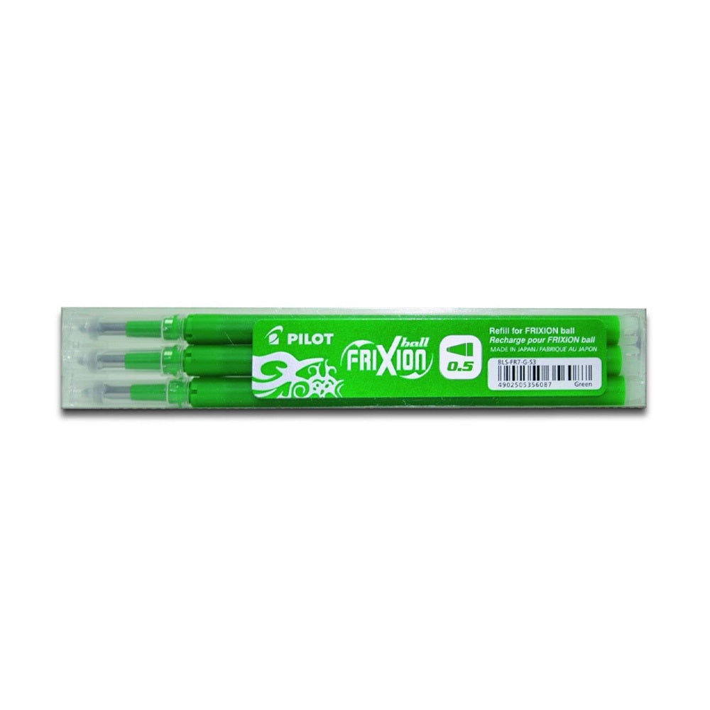 Rollertoll betét golyóméret 0,5mm, 3 db/csom Pilot Frixion Ball, írásszín zöld kép
