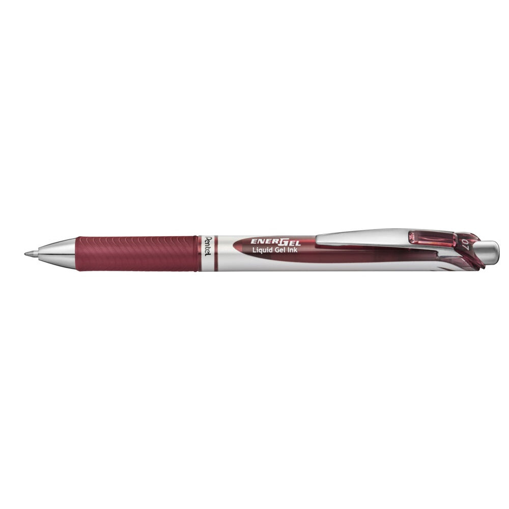 Rollertoll zselés 0.7mm, Pentel EnerGel BL77-BGX, írásszín bordó kép