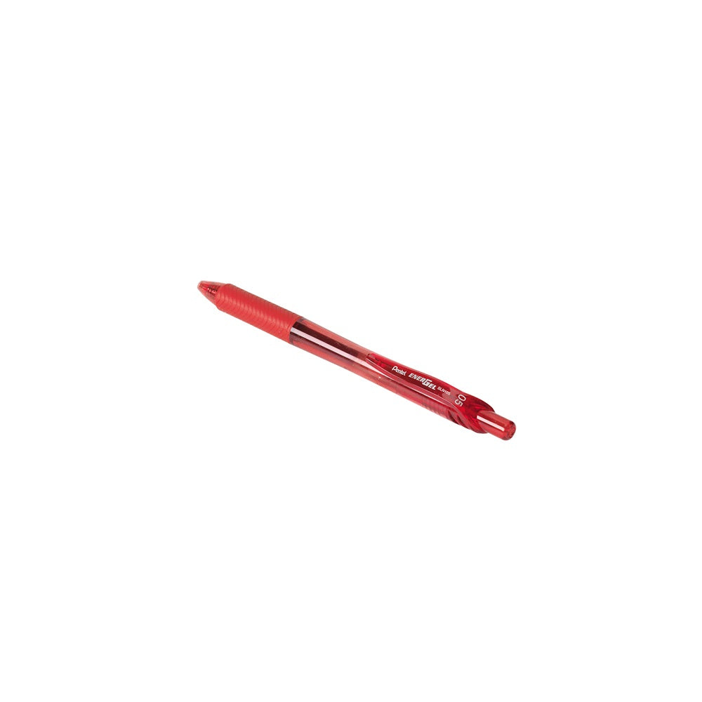Rollertoll zselés 0,25mm, tűhegyű BLN105-BX, Pentel EnerGelX, írásszín piros kép
