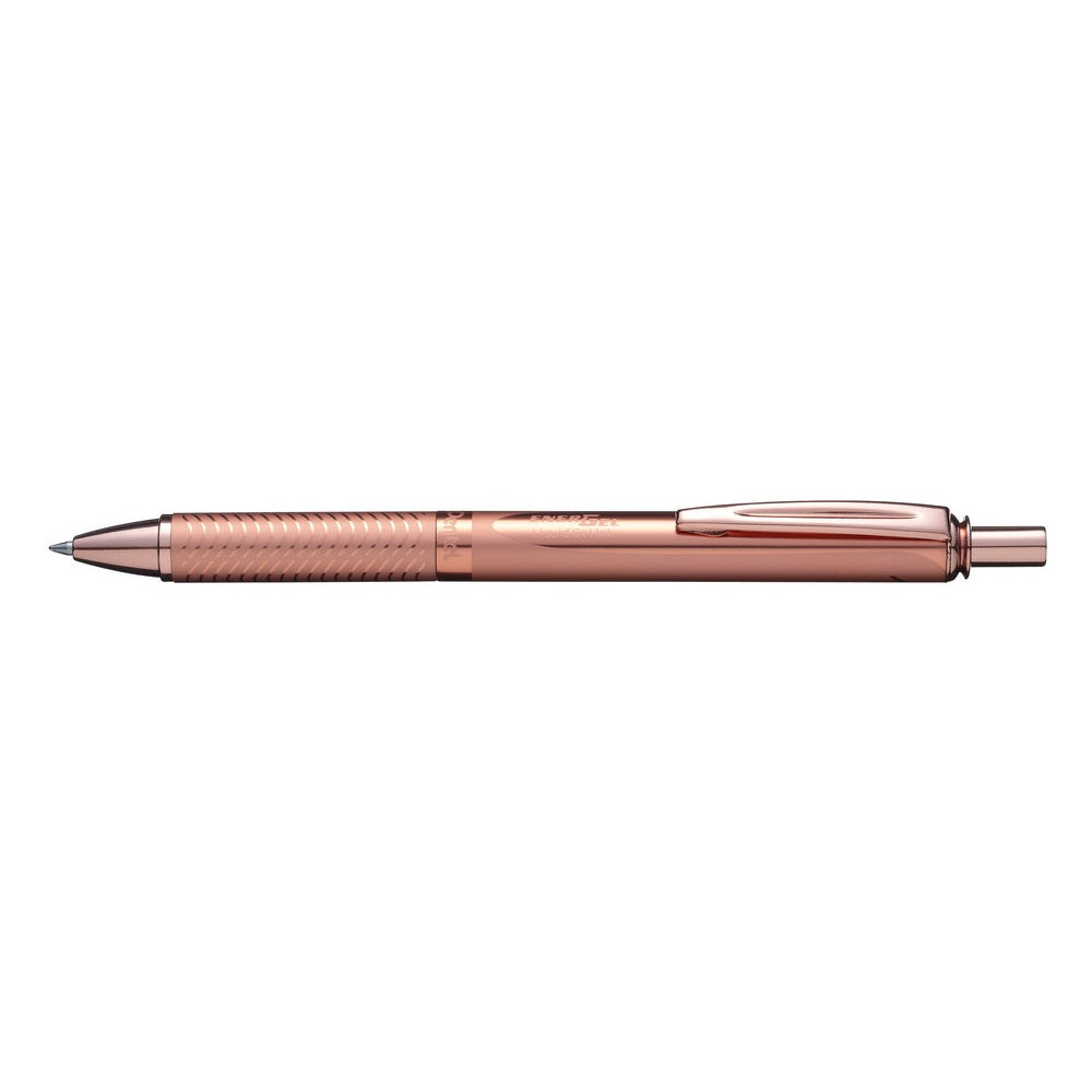 Rollertoll 0,35mm, fém rosegold test, Pentel Energel BL407PG-A, írásszín kék kép