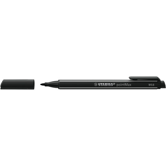 Rostirón 0,8mm, STABILO Point Max fekete kép