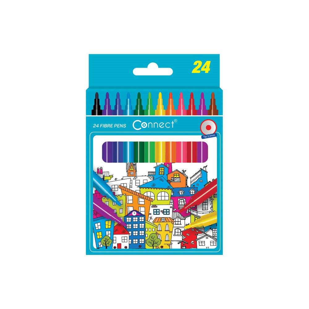 Rostirón, filctoll készlet, Connect, kerek test, 24 klf. szín kép