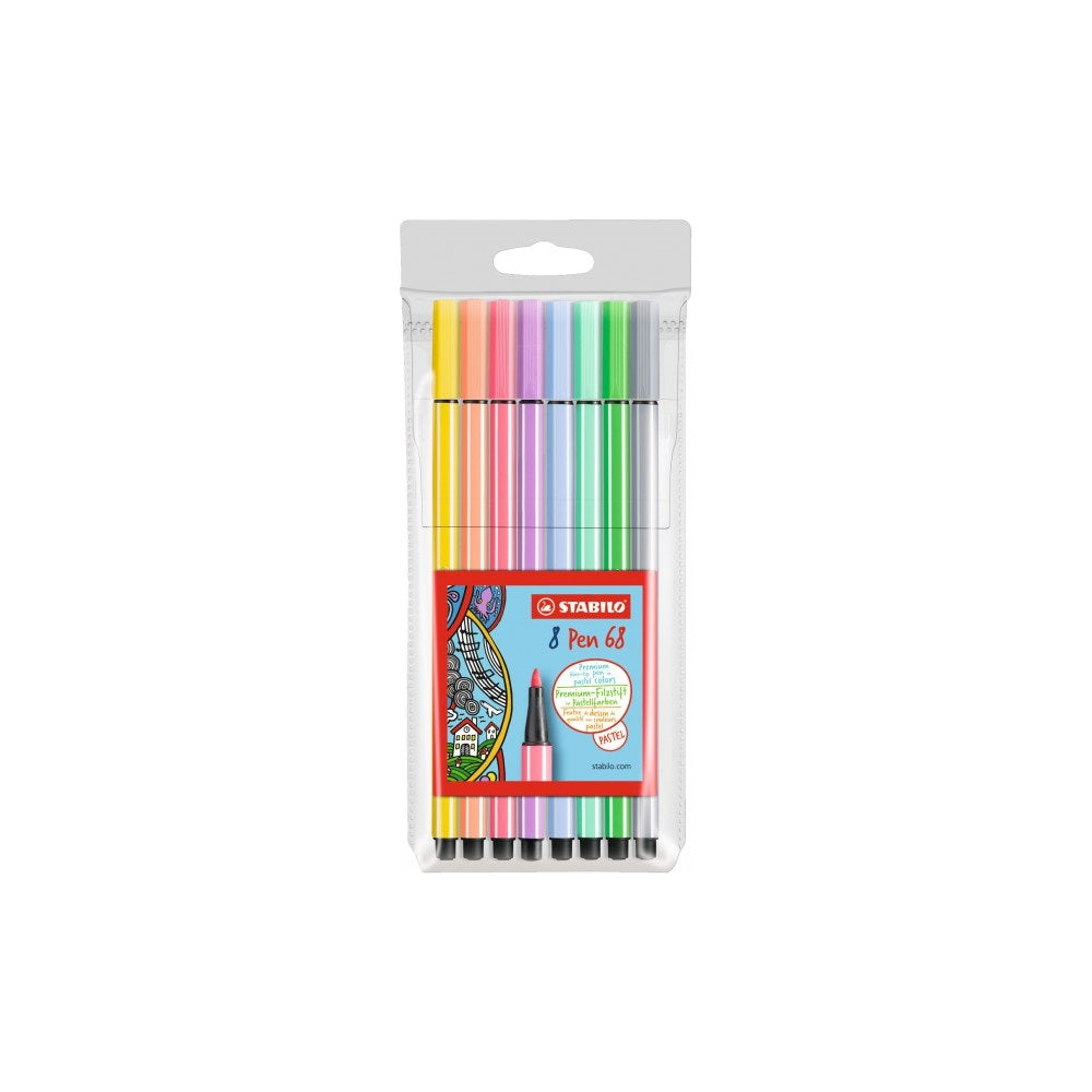 Rostirón, filctoll 1mm, M STABILO Pen 68, 8 klf. szín kép