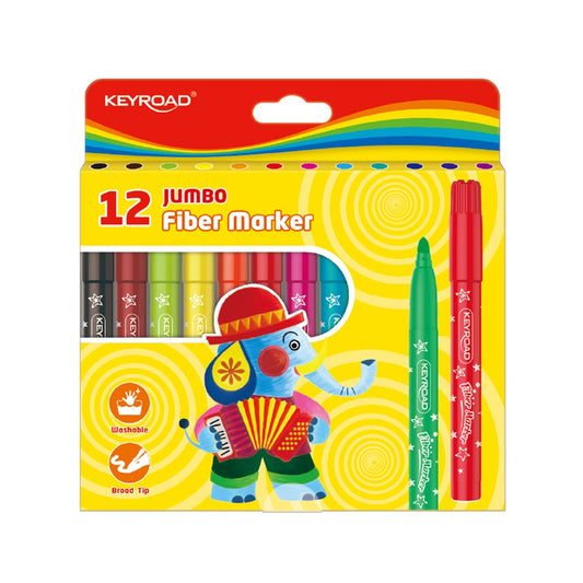 Rostirón, filctoll készlet 5 mm 12 db/bliszter Keyroad Jumbo vegyes színek kép
