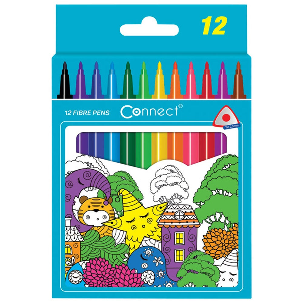Rostirón, filctoll készlet, Connect háromszög testű, 12 klf. Szín kép