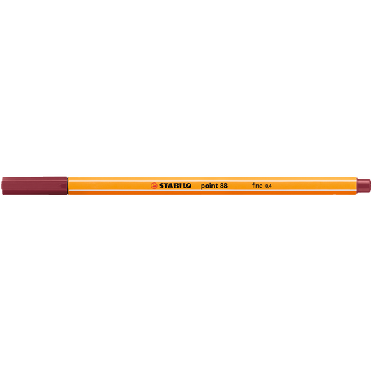 Rostirón, tűfilc 0,4mm, STABILO Point 88 bordó kép