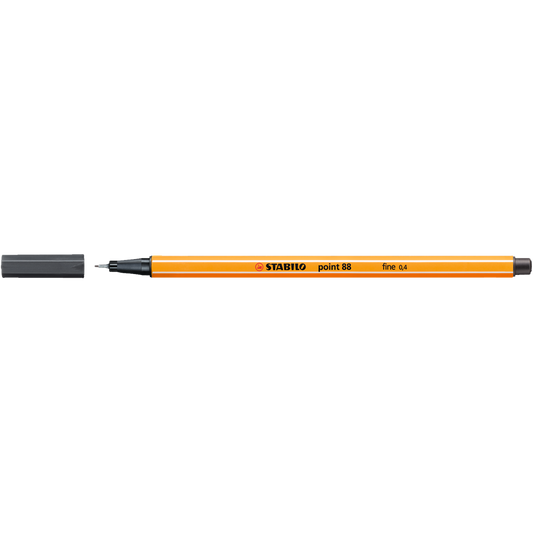 Rostirón, tűfilc 0,4mm, STABILO Point 88 mélyszürke kép