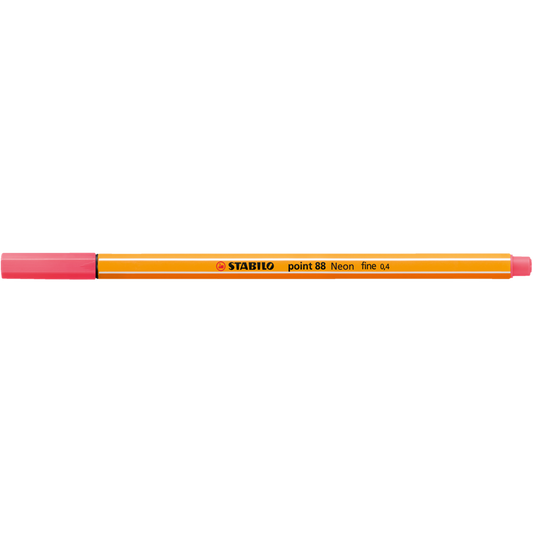 Rostirón, tűfilc 0,4mm, STABILO Point 88 neon piros kép
