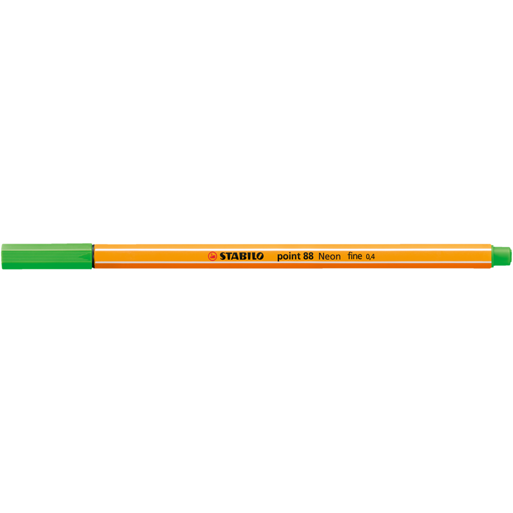 Rostirón, tűfilc 0,4mm, STABILO Point 88 neon zöld kép