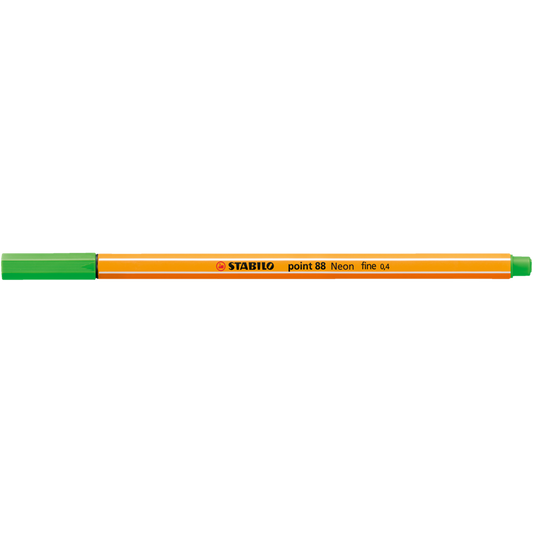 Rostirón, tűfilc 0,4mm, STABILO Point 88 neon zöld kép
