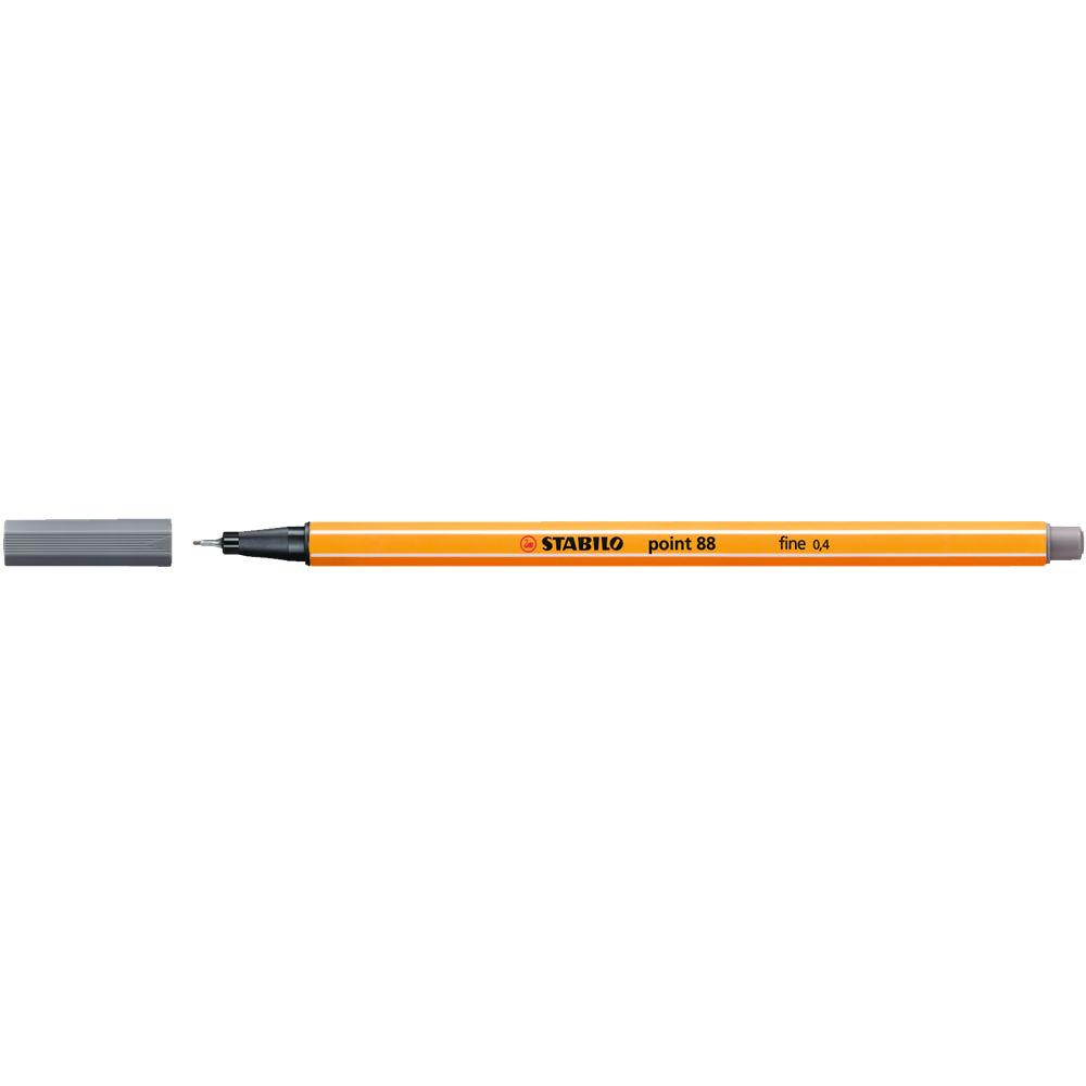 Rostirón, tűfilc 0,4mm, STABILO Point 88 sötétszürke kép