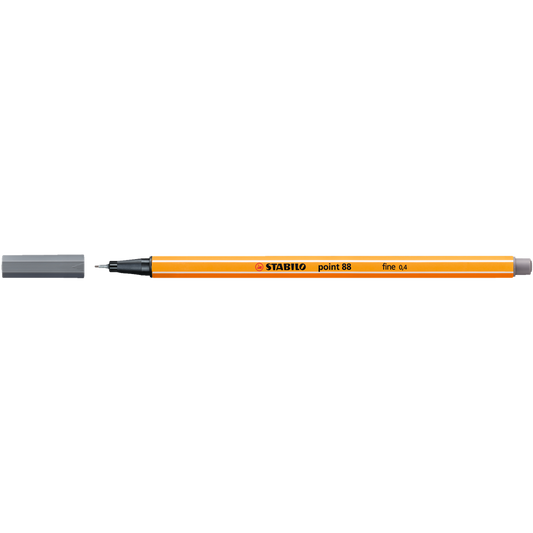 Rostirón, tűfilc 0,4mm, STABILO Point 88 sötétszürke kép